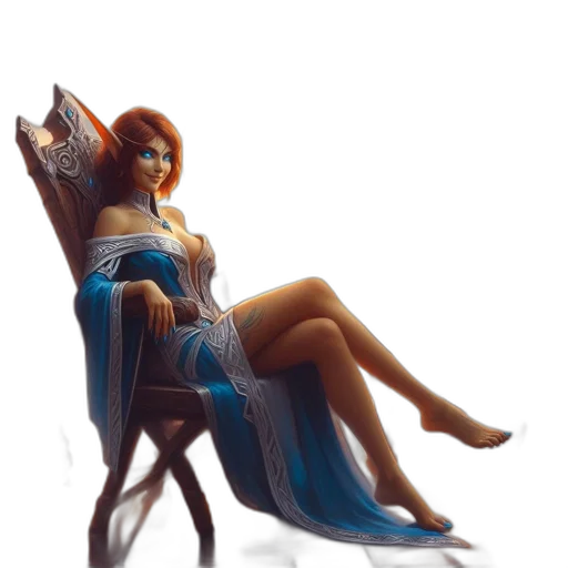 dress, crown, jewelry, staff transparent PNG cut-out