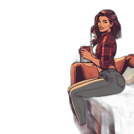 furniture, concept art, comic book art, watercolor transparent PNG cut-out