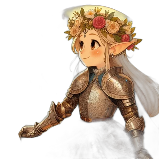 crown, staff, dragon, flower transparent PNG cut-out