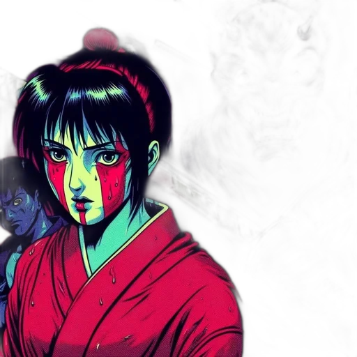 anime, comic book art, concept art, vaporwave transparent PNG cut-out