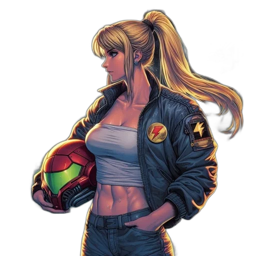 jacket, comic book art, concept art, pixel art transparent PNG cut-out