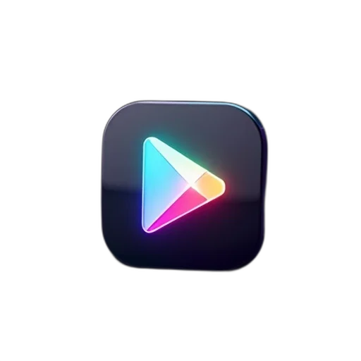 3d render, image, logo, play transparent PNG cut-out