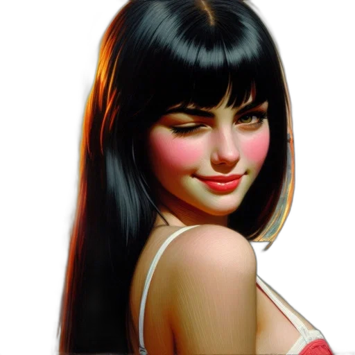 face, hair, jewelry, photorealistic transparent PNG cut-out