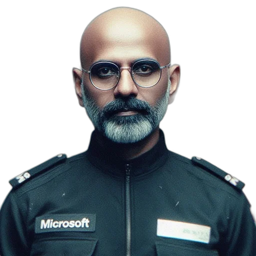staff, jacket, robot, face transparent PNG cut-out