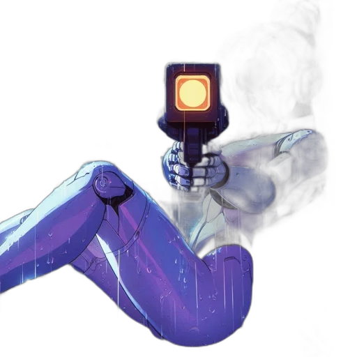 robot, weapon, staff, sword transparent PNG cut-out