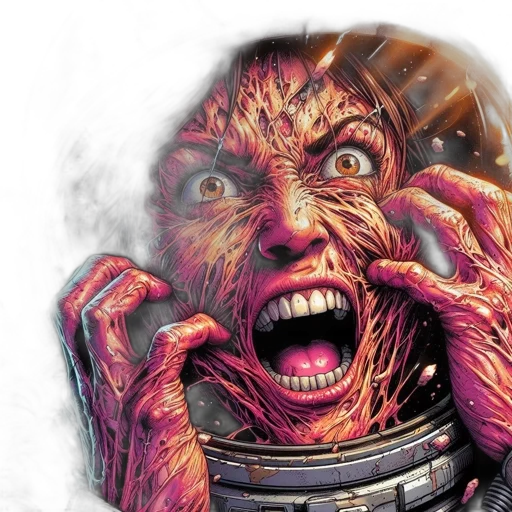 creature, face, comic book art, concept art transparent PNG cut-out