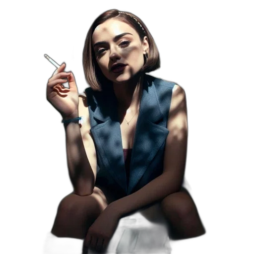 dress, jacket, face, staff transparent PNG cut-out