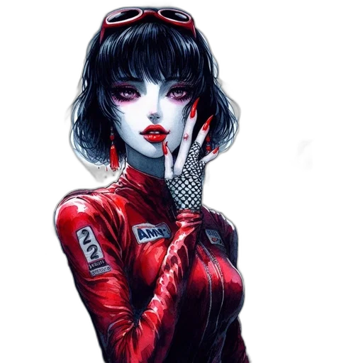 face, mask, dress, comic book art transparent PNG cut-out