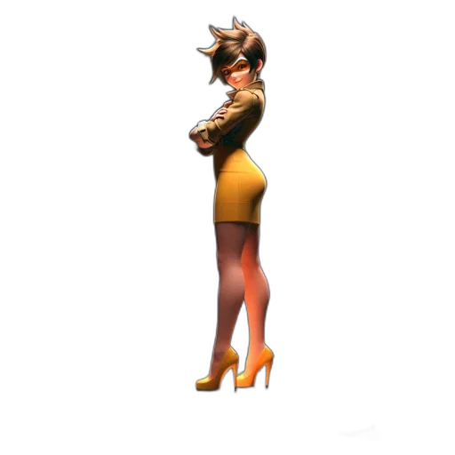 dress, staff, shoes, 3d render transparent PNG cut-out