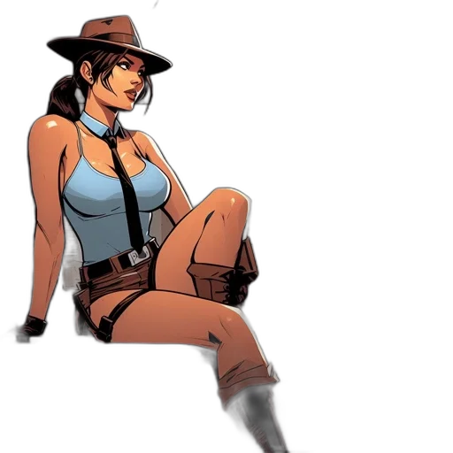 hat, staff, weapon, comic book art transparent PNG cut-out