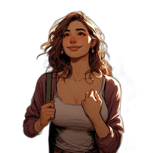 jacket, staff, face, weapon transparent PNG cut-out
