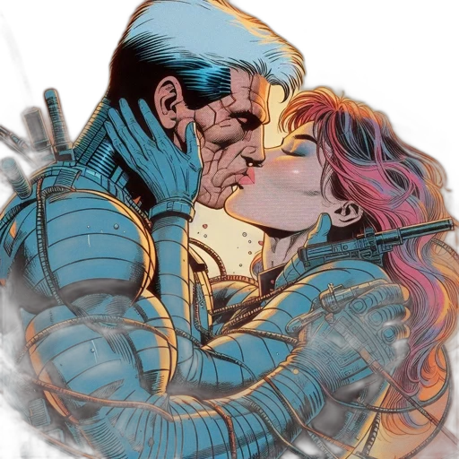 comic book art, concept art, watercolor, underwater transparent PNG cut-out