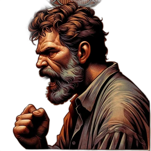 face, staff, comic book art, concept art transparent PNG cut-out