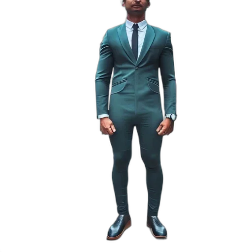 jacket, staff, creature, robot transparent PNG cut-out