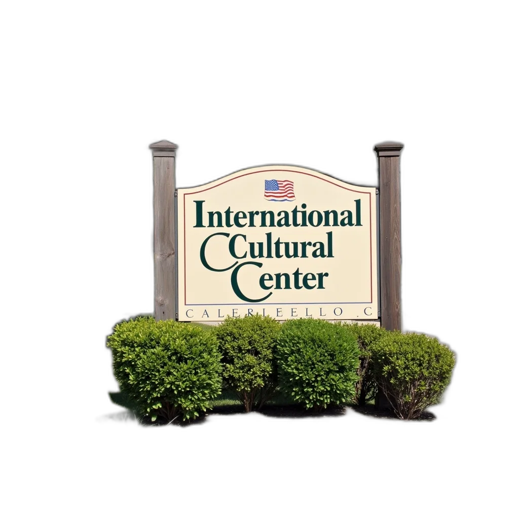 building, sign, words, international transparent PNG cut-out