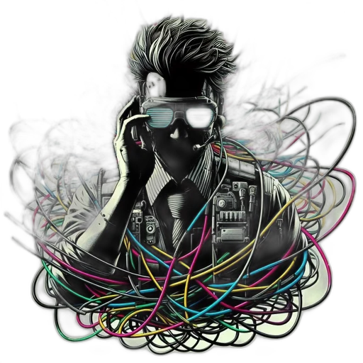 mask, jacket, robot, hair transparent PNG cut-out