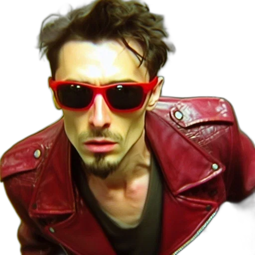 jacket, face, cyberpunk, 3d render transparent PNG cut-out