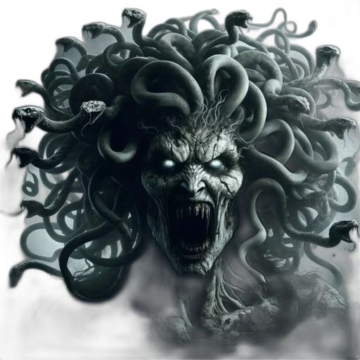 creature, hair, mask, face transparent PNG cut-out