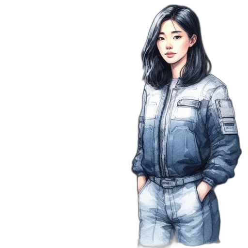jacket, face, robot, staff transparent PNG cut-out