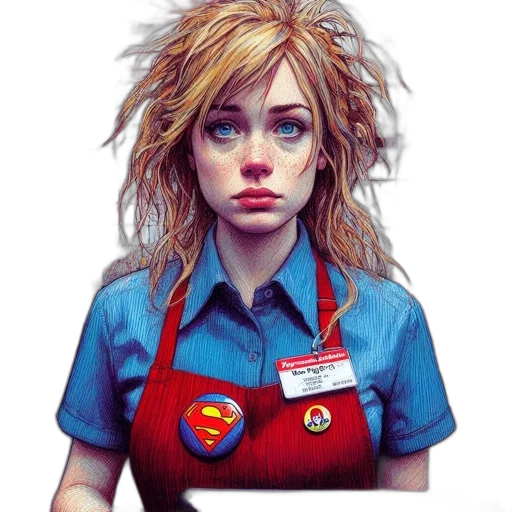 staff, face, hair, jacket transparent PNG cut-out