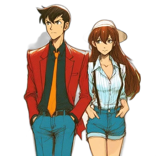 jacket, dress, anime, concept art transparent PNG cut-out