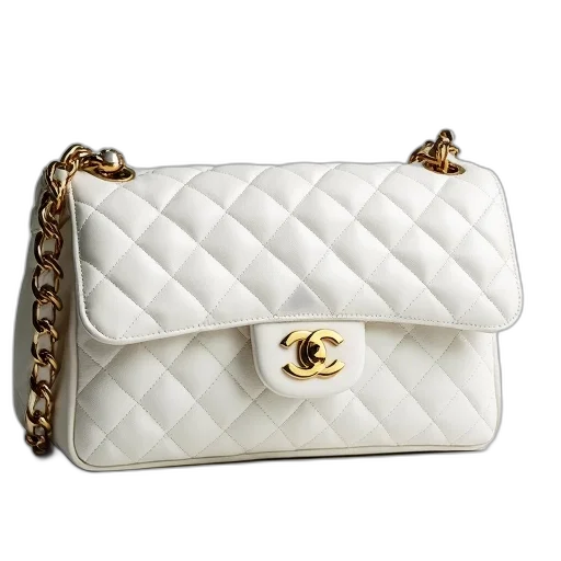 white, quilted, chanel, handbag transparent PNG cut-out