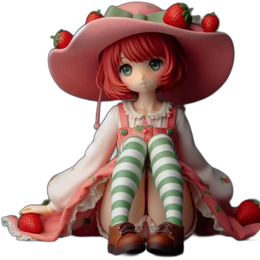 hat, food, dress, 3d render transparent PNG cut-out