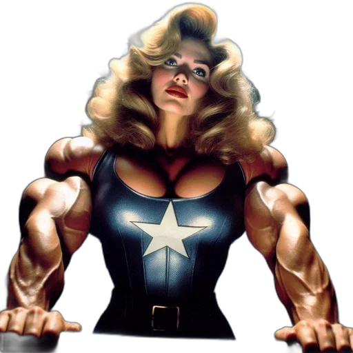 comic book art, concept art, blonde-haired, woman transparent PNG cut-out
