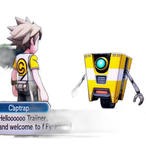 robot, staff, concept art, vaporwave transparent PNG cut-out