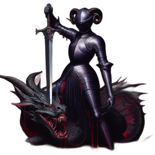 dragon, sword, staff, weapon transparent PNG cut-out