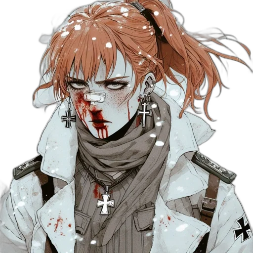 jacket, face, staff, cyberpunk transparent PNG cut-out