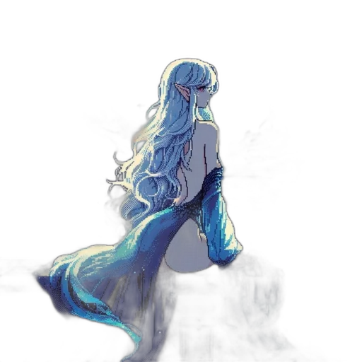 dress, creature, dragon, staff transparent PNG cut-out