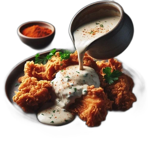 food, photorealistic, fried, chicken transparent PNG cut-out