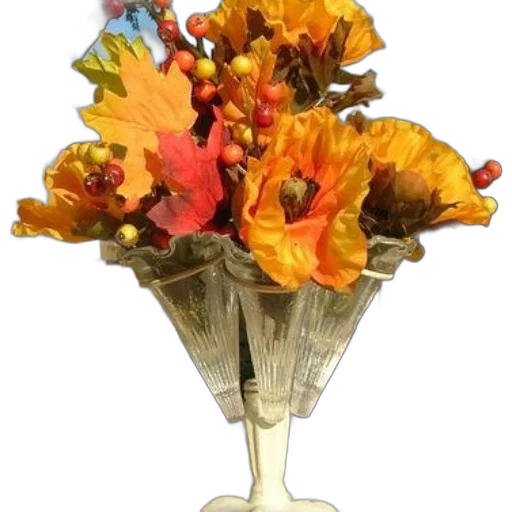 flower, crown, staff, photorealistic transparent PNG cut-out