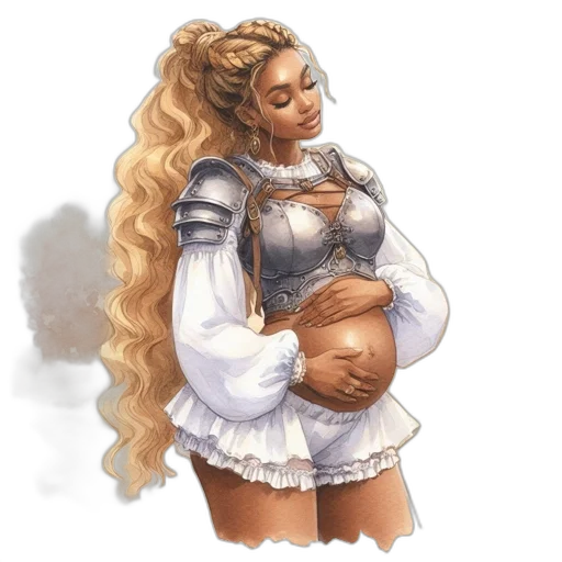 concept art, fantasy art, watercolor, pixel art transparent PNG cut-out
