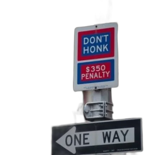 street, sign, new, york transparent PNG cut-out