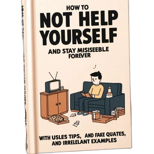 humorous, mock, book, cover transparent PNG cut-out