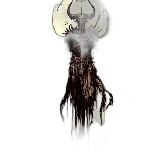 creature, hair, mask, staff transparent PNG cut-out