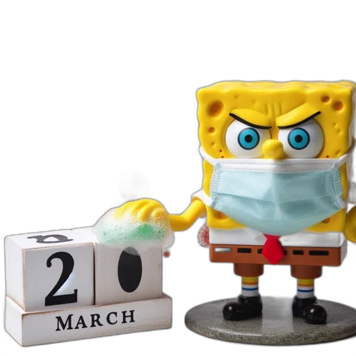 3d render, concept art, spongebob, squarepants transparent PNG cut-out