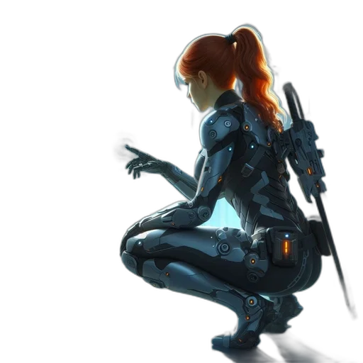 robot, sword, weapon, staff transparent PNG cut-out