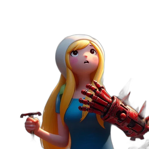 weapon, sword, robot, 3d render transparent PNG cut-out