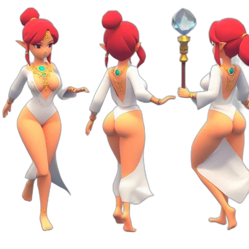 staff, dress, concept art, 3d render transparent PNG cut-out