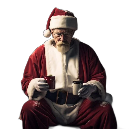 concept art, older, man, santa transparent PNG cut-out