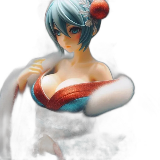 dress, face, weapon, 3d render transparent PNG cut-out
