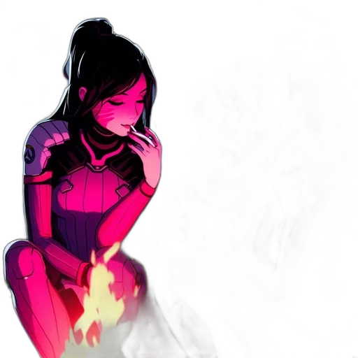 comic book art, concept art, fantasy art, watercolor transparent PNG cut-out