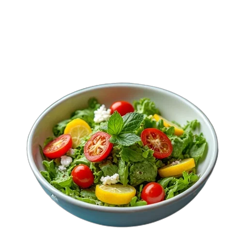 food, photorealistic, 3d render, salad transparent PNG cut-out
