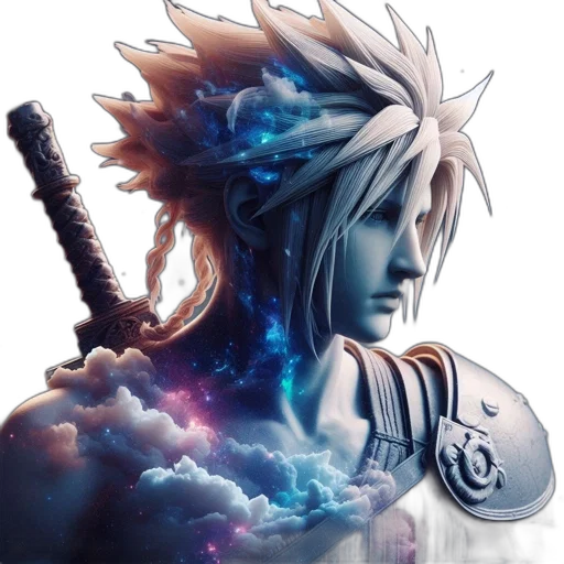 staff, sword, dragon, face transparent PNG cut-out