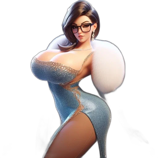 dress, robot, concept art, 3d render transparent PNG cut-out