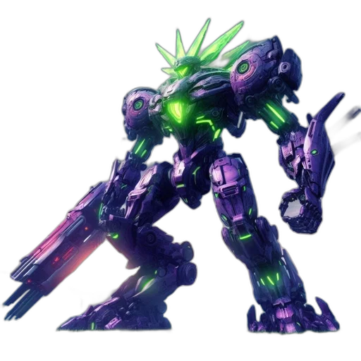 robot, weapon, concept art, cyberpunk transparent PNG cut-out