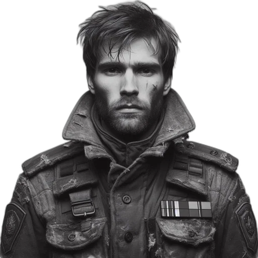 jacket, face, photorealistic, concept art transparent PNG cut-out